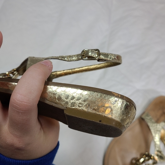 Marc Fisher | Gold Sandals - Picture 6 of 10